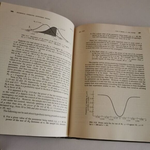 1970 Statistical Methods in Education and Psychology Textbook, Grey Book Vintage - Picture 9 of 9